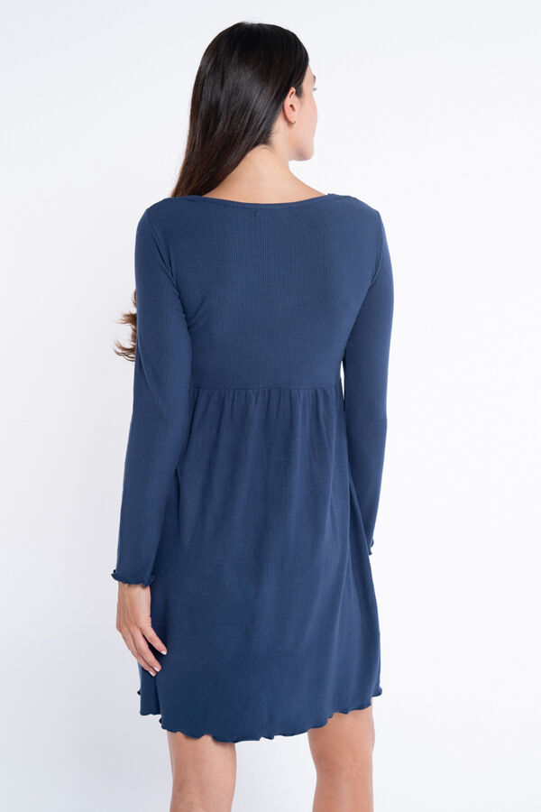 Ohma! Camis&oacute;n rib premam&aacute; con escote cruzado azul