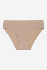 Dim Culottes fille en microfibre et dentelle nude