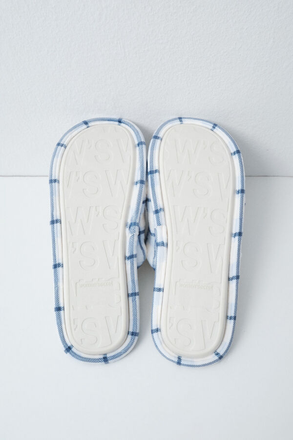 Women'secret Moomin plaid slippers blue