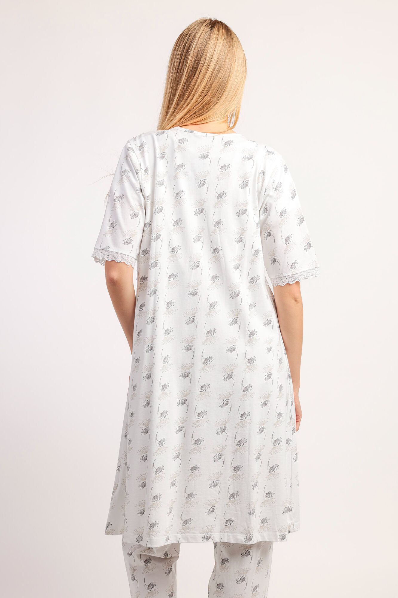 Admas Bata corta encaje print floral