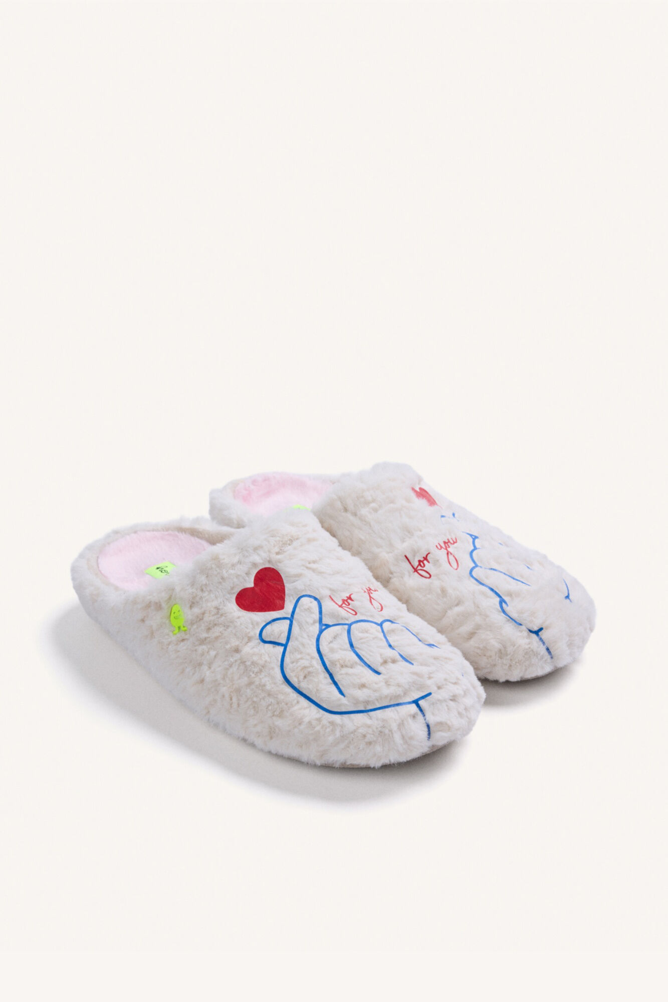 Hot Potatoes Zapatillas de casa beige pelo 