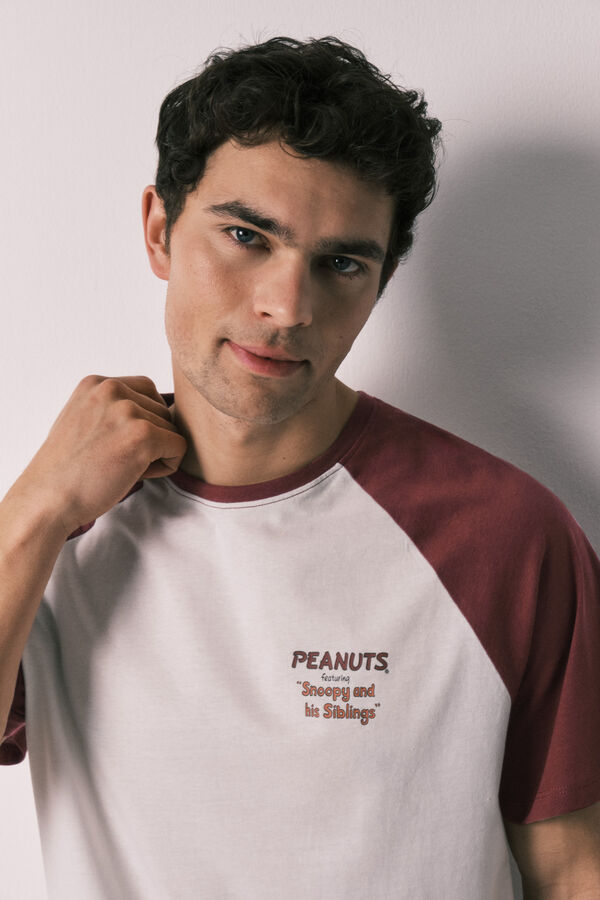 Women'secret Men's cotton short pyjamas Peanuts red