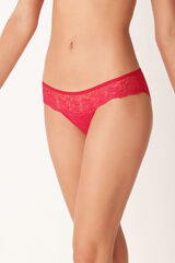 Cotonella Classic red panty with lace  red