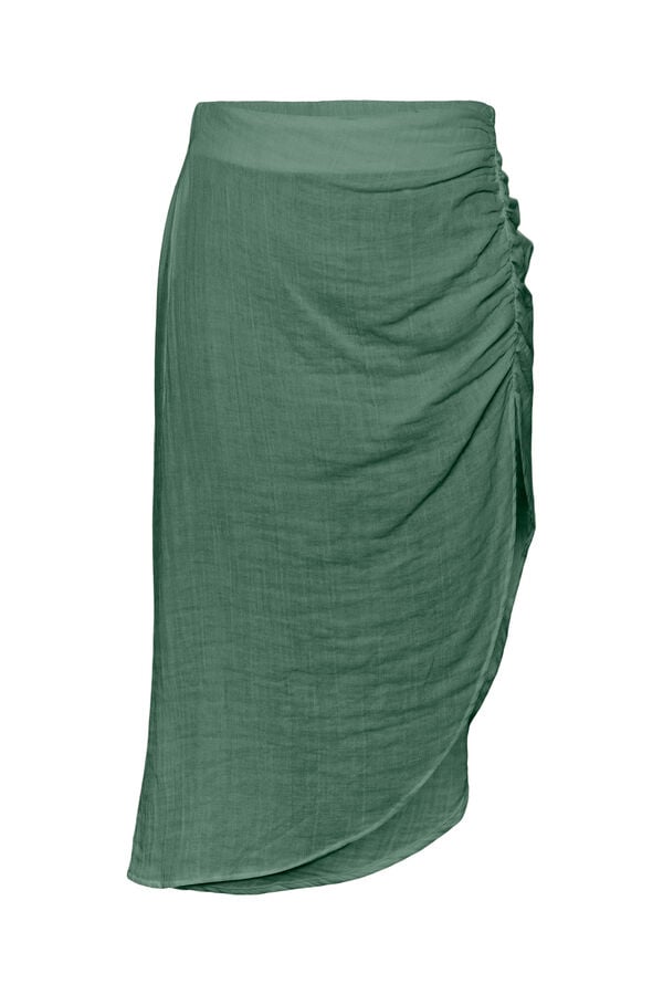 Womensecret Wrap style skirt. Gathered detail on one side. szürke