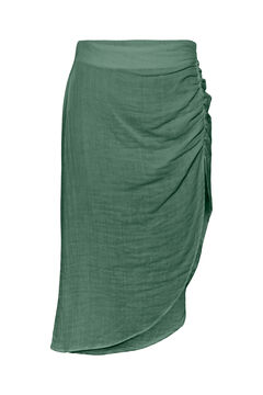 Womensecret Wrap style skirt. Gathered detail on one side. gris