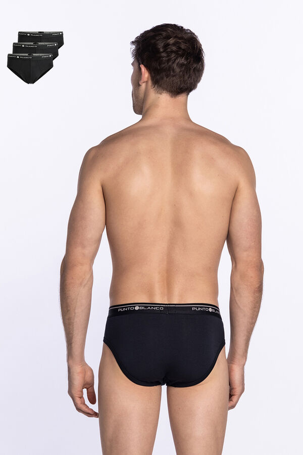 Punto Blanco Pack of 3 cotton briefs black
