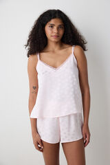 Penti Conjunto de pijama corto satinado rosa rosa
