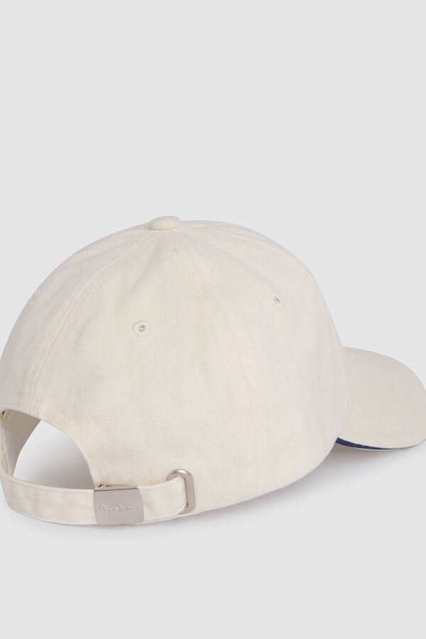 Pepe Jeans Gorra denim con logo bordado marfil