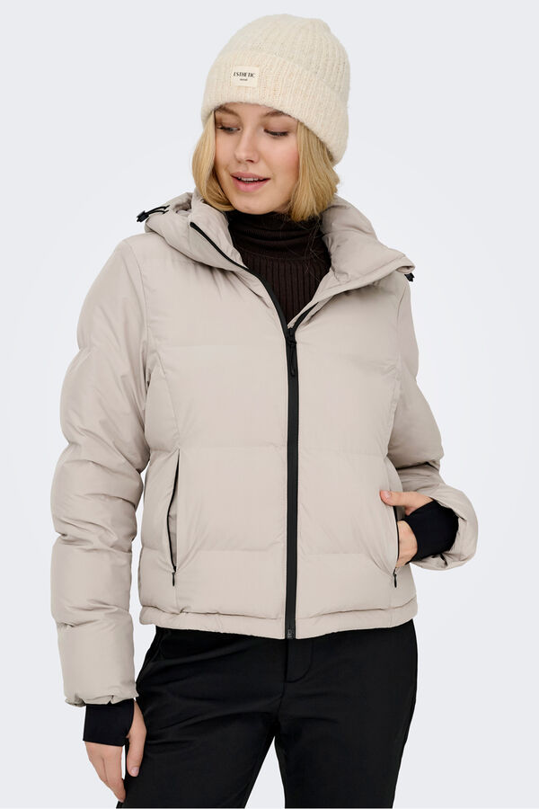 Only Play Technische gepolsterte Jacke für Damen Nude