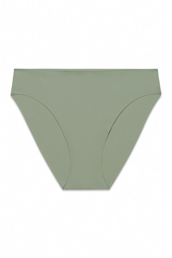 Women'secret Cuecas cl&aacute;ssicas clean cut em microfibra caqui bege