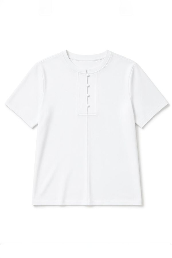 Women'secret White short sleeve T-shirt beige