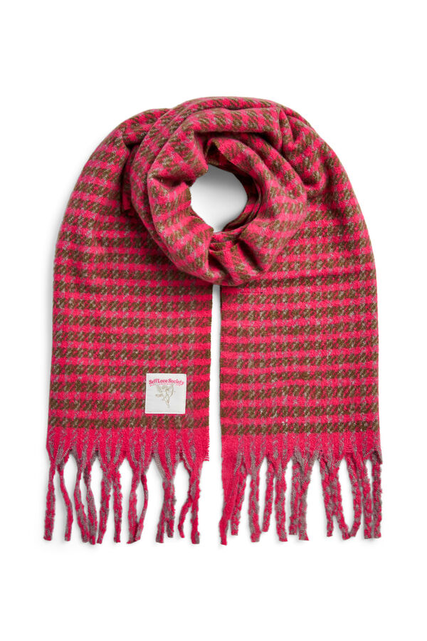 Pieces Langer Streifen Schal  Rosa