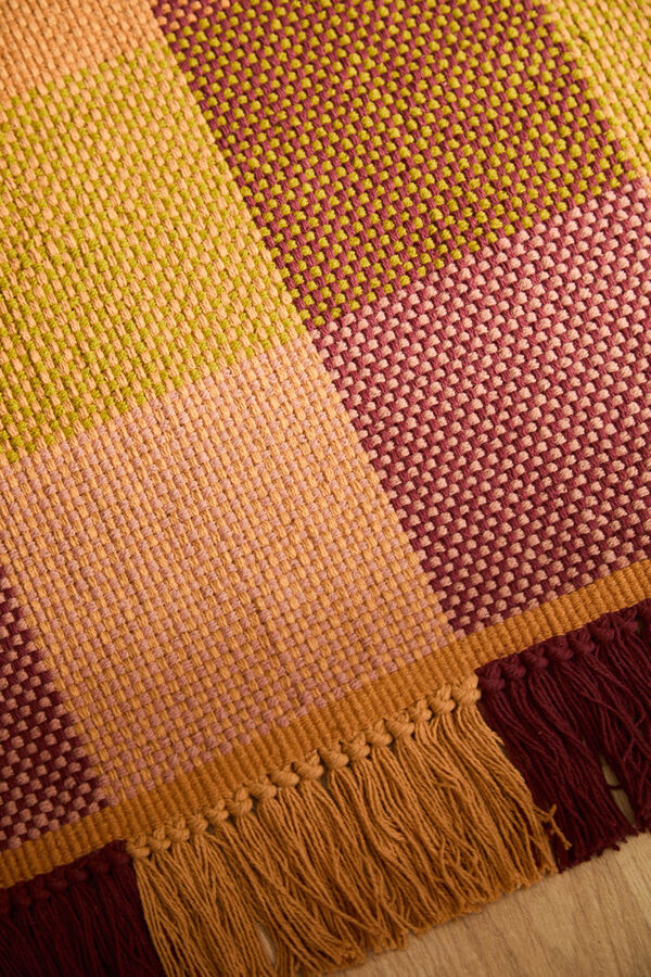 Calma House Tapete de algod&atilde;o tran&ccedil;ado Croma estampado