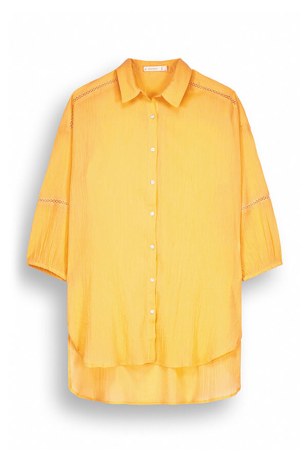 Womensecret T-shirt curta 100% algodão laranja vermelho