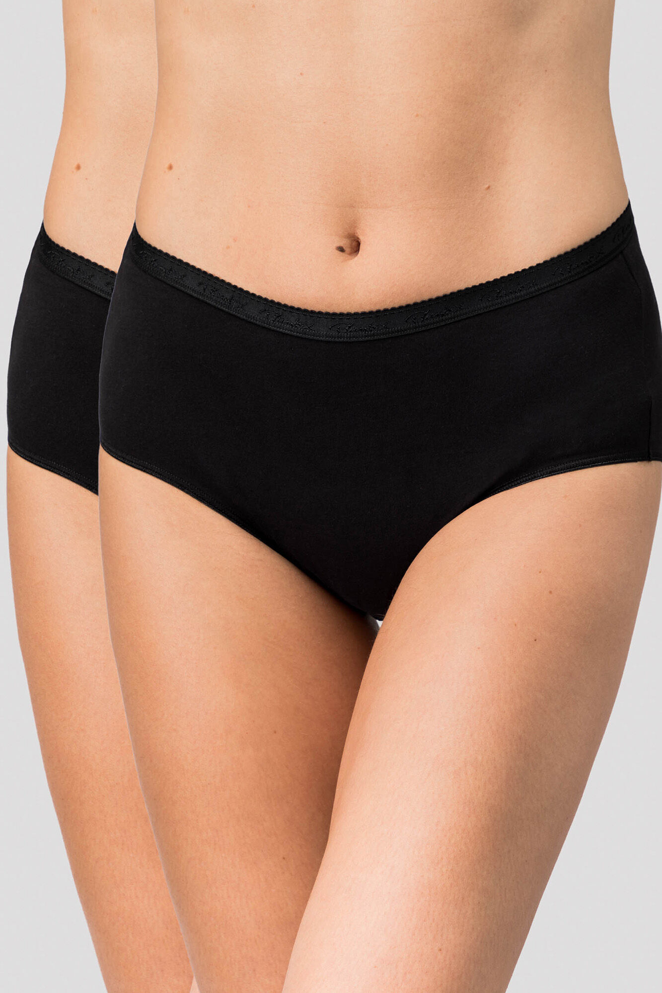 Playtex Pack de 2 bragas Midi de algod&oacute;n org&aacute;nico