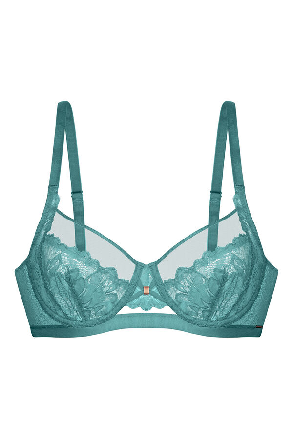 Dorina Sujetador sin relleno con aro encaje verde