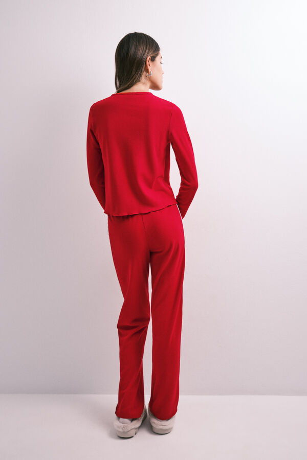 HI&BYE Red long pyjamas with buttons red