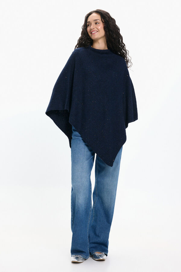 Pieces Poncho de lurex azul