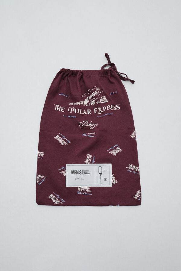 Women'secret Men's cotton long pyjamas Polar Express red