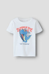 Name it Boy's printed short sleeve T-shirt white