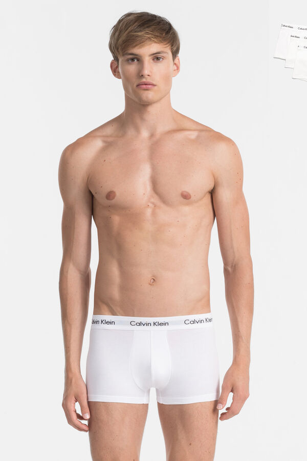 Womensecret Pack de 3 Boxers de algodón con cinturilla de Calvin Klein blanco