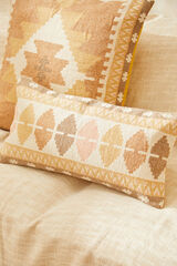 Calma House Dhurrie cotton cushion cover with boho Berta print printed