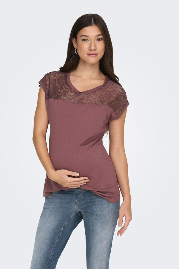 Womensecret Short-sleeved maternity T-shirt Ružičasta