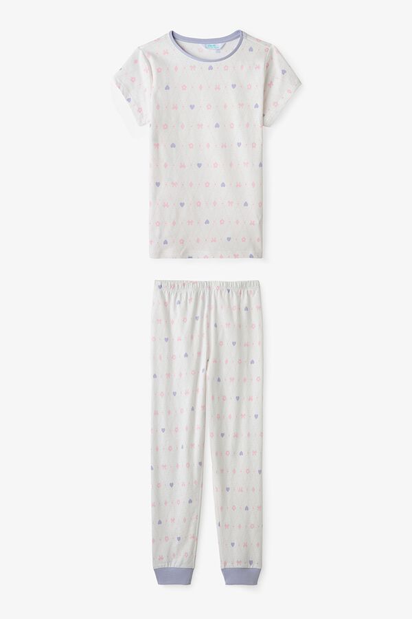 Penti Pack 2 pijamas infantiles diamantes morado/lila