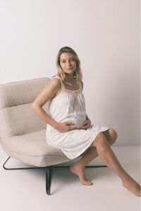 Women'secret Printed floral cotton short nightgown maternity