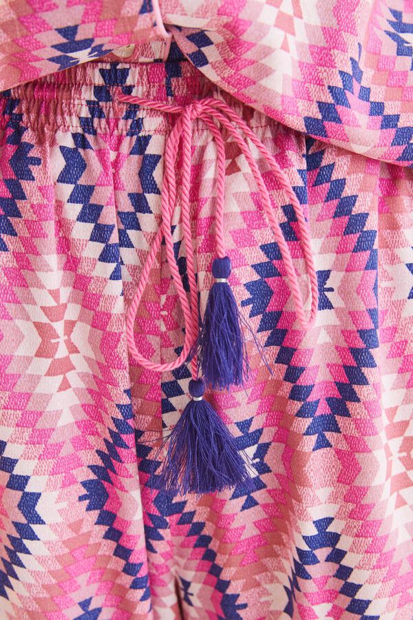Womensecret Ethnic print classic pyjamas pink