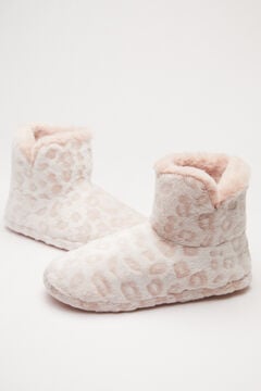 Womensecret Sneakers Boots Fleece Animal-Print Rosa