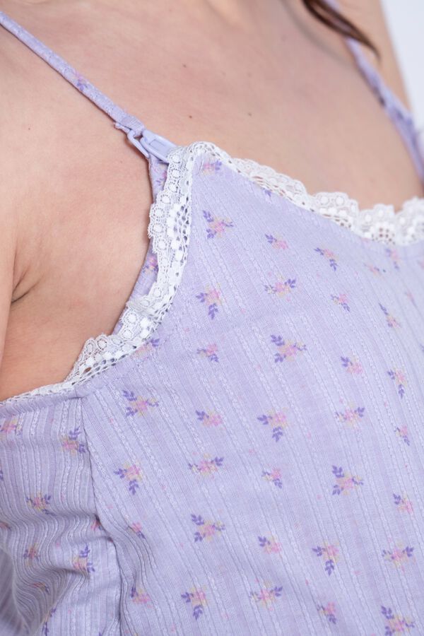 Ohma! Floral strap nursing camisole pink