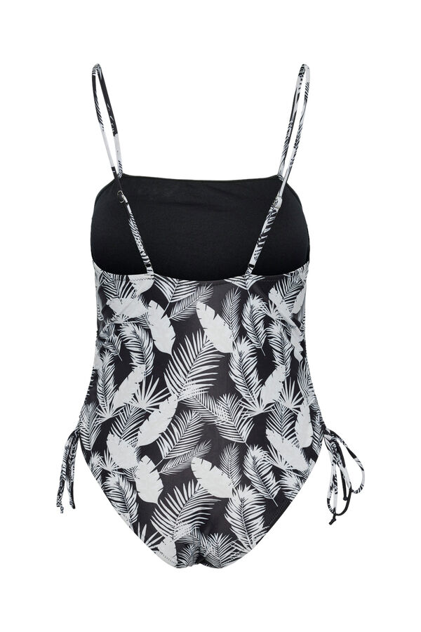 Womensecret Swimsuit with all-over print. Straps and gathered details at the sides. gris