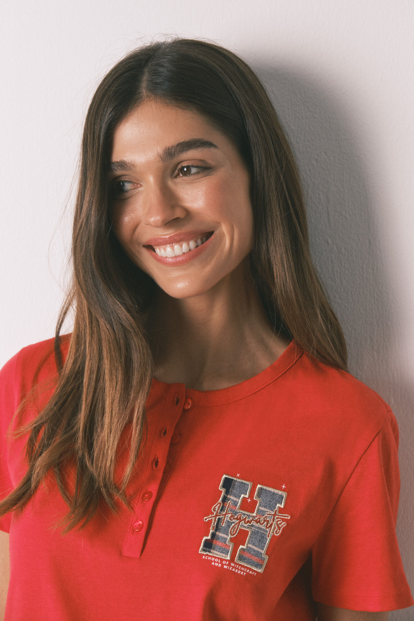 Women'secret Long pyjamas 100% cotton checked print "Hogwarts"