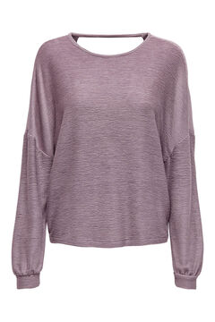Womensecret Camiseta manga larga abertura morado/lila