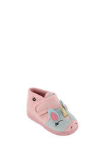 Womensecret Victoria ojalla House Animal fur house slippers with hook-and-loop fastening/fastener (clothes) clasp (jewellery) and matching sole pink