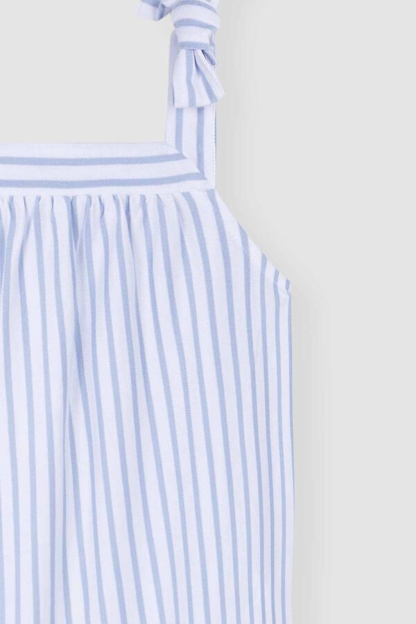 Womensecret Blue white striped vest pyjamas blue