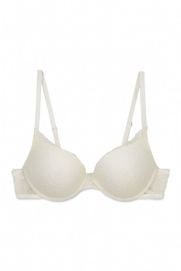 Women'secret Sujetador push up encaje blanco GORGEOUS nude