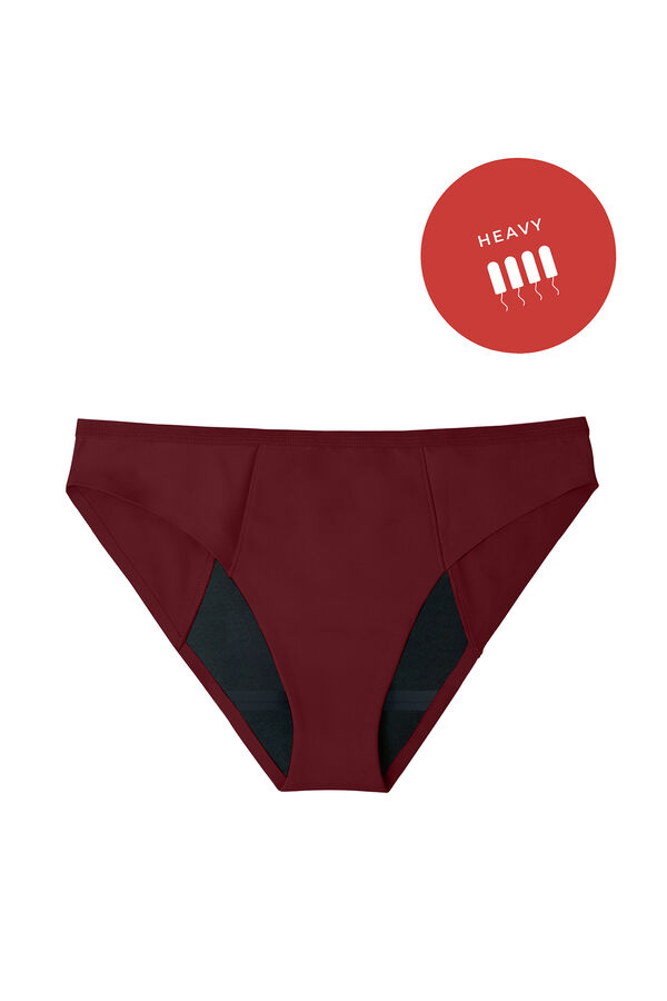 Womensecret Braga menstrual bikini vino – Absorción fuerte rouge