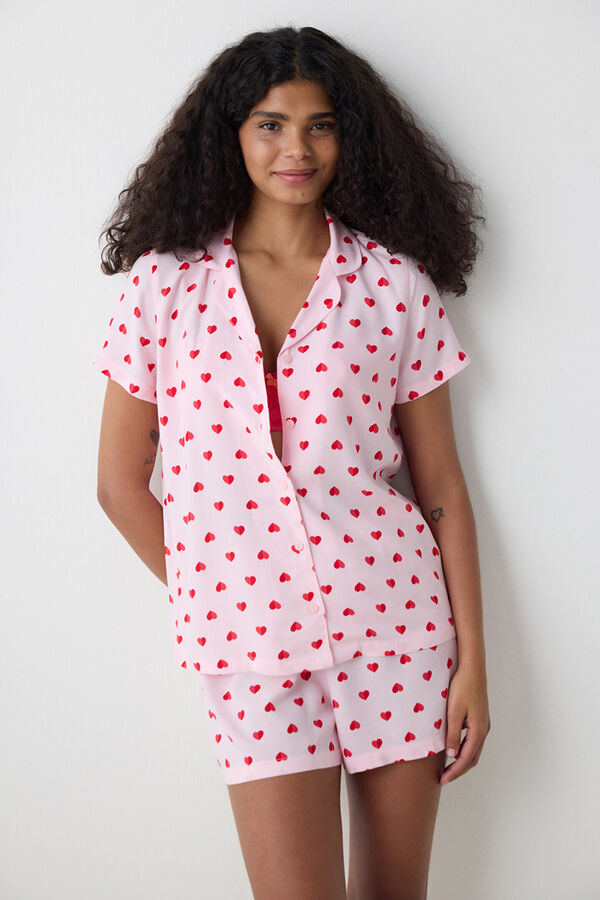 Penti Pink Heart Short classic pyjamas Set Roze