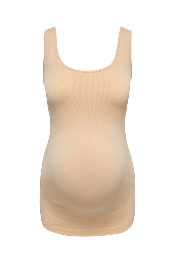 Only Maternity Top sem costuras sem mangas maternity branco