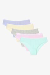 Penti Pack 5 bragas cl&aacute;sicas canal&eacute; estampado