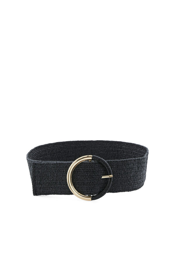 Pieces Nagy arany csatos &ouml;v fekete