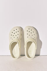 Women'secret Orange rubber clog slippers white
