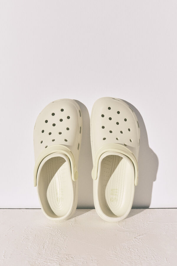 Women'secret Orange rubber clog slippers white