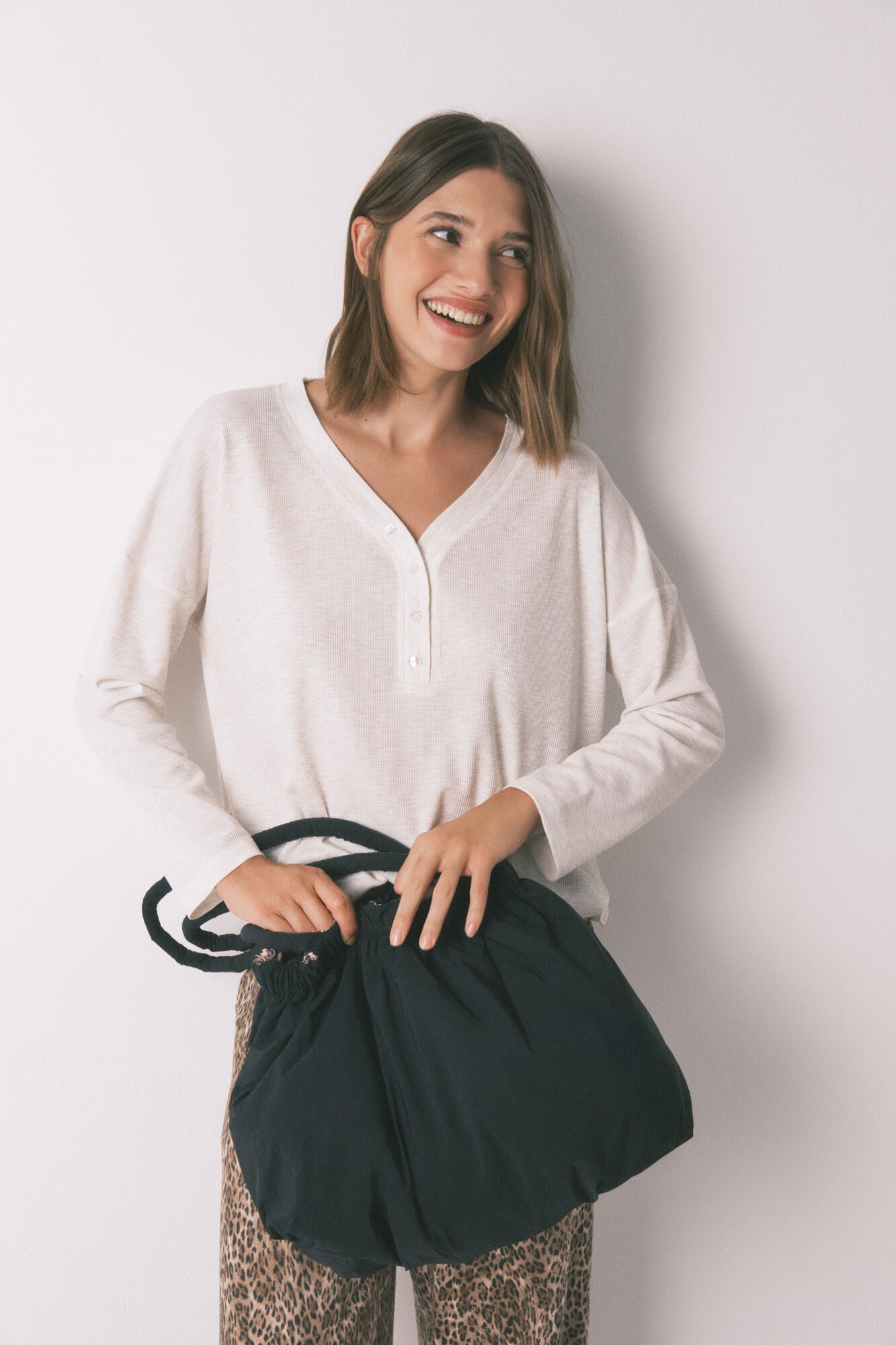 Women'secret Animal print reversible nylon handbag, bag