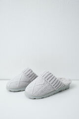 Women'secret Grey knit slippers grey