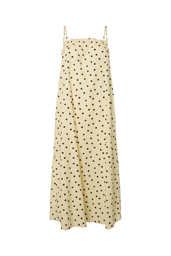 Pieces Midi-Kleid mit Punkten mit Print