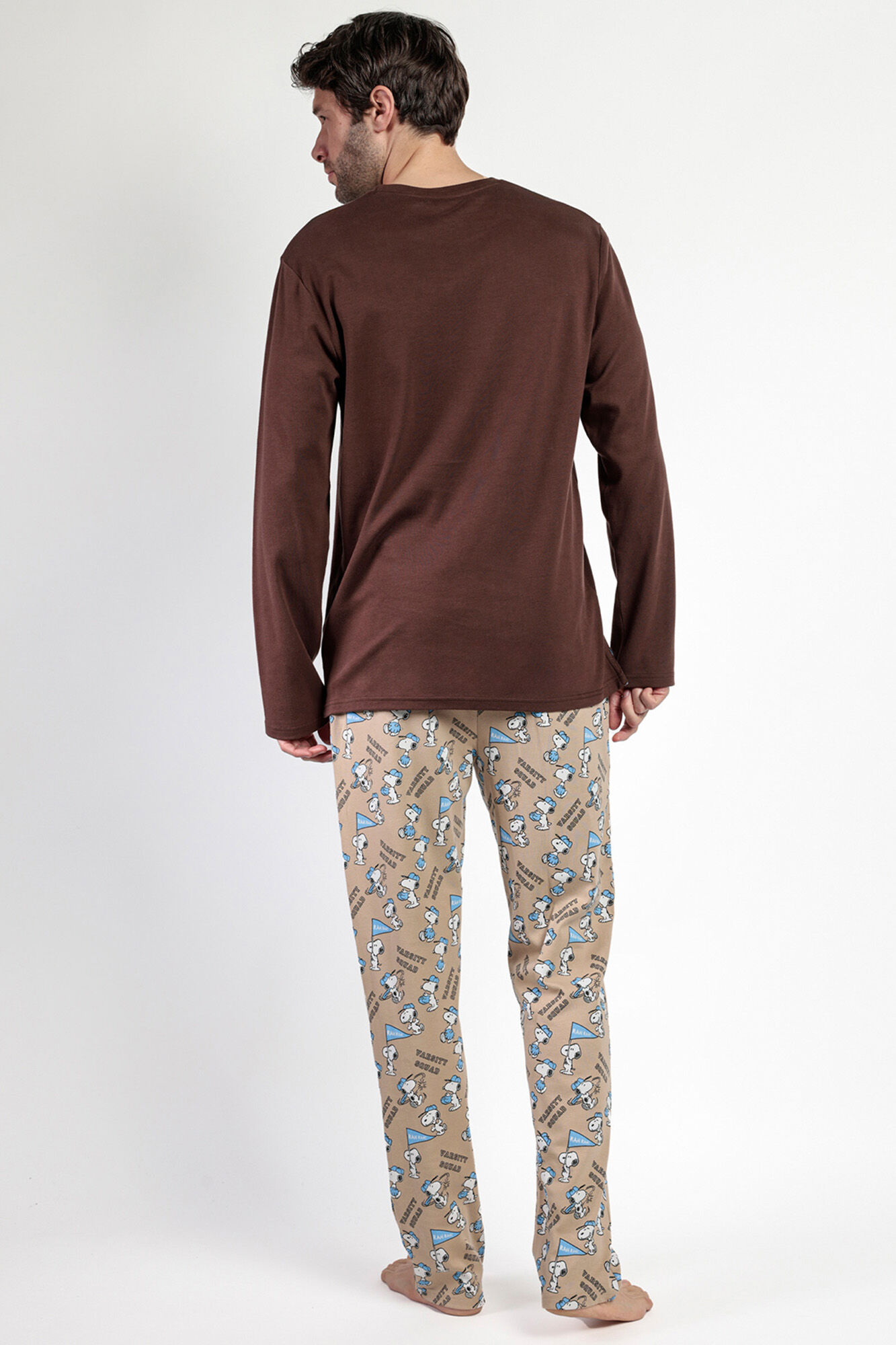 Admas Pijama largo Snoopy 100% algod&oacute;n para hombre