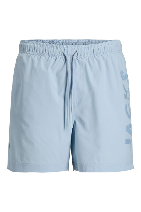Jack & Jones Contrast logo detail swimwear blue